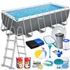 Piscină de grădină cu cadru 488 X 244 X 122 Cm 17-în-1 Bestway 56670