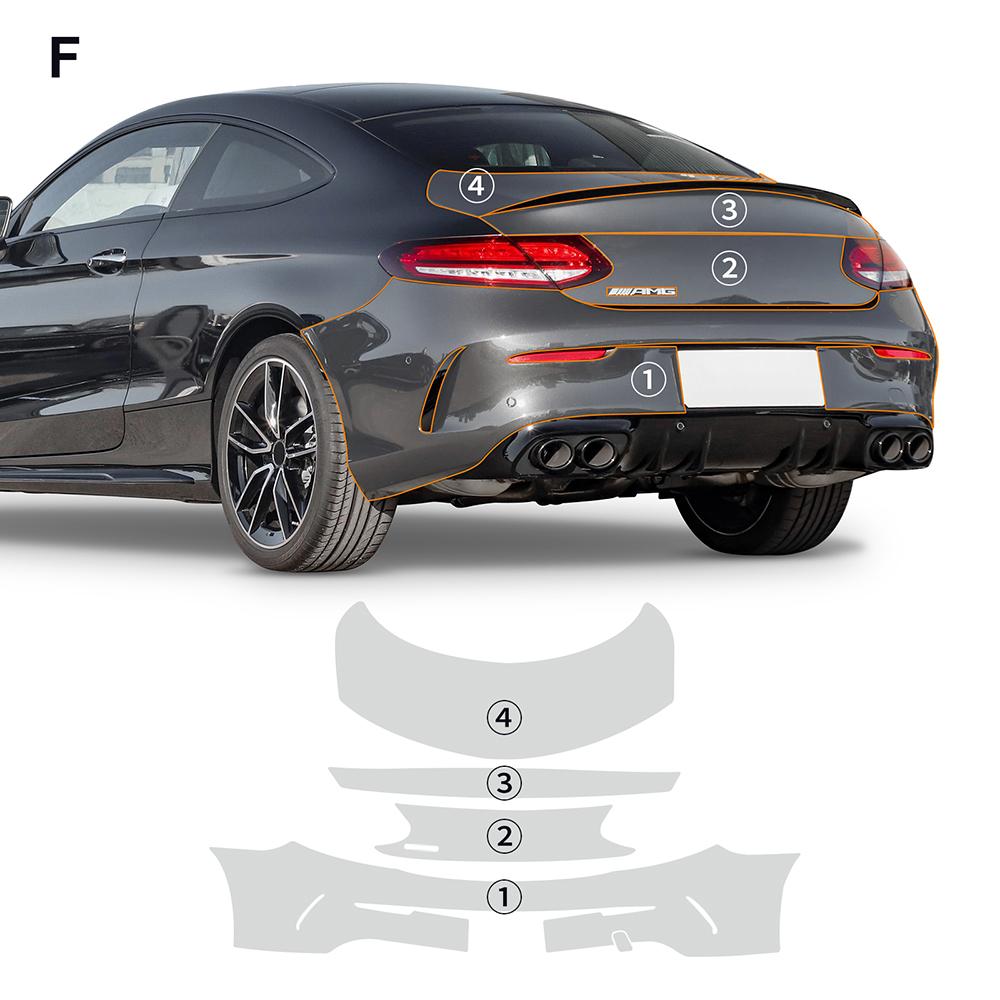 TPU Invisible Car Bumper Paint Protection Film Clear Bra PPF Decal Kit for Mercedes BENZ C-CLASS C205 AMG C43 COUPE 2019-2025