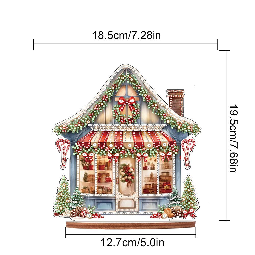 2D/Flat Xmas Shop DIY 5D DIY Diamond Art Tabletop Decorations Diamond Painting Desktop Decorations for Home Office Desktop Decor