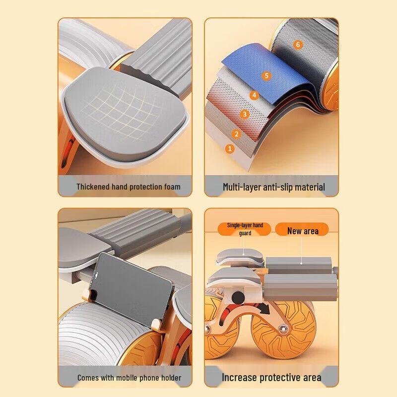 Smart Automatic Rebound Elbow Support Abdominal Wheel