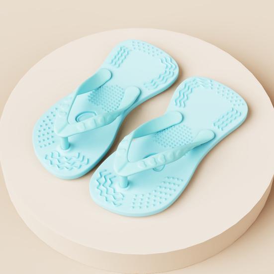 Dog Toys for Reducing Destructive Chewing 1 Pair Silicone Flip-flop Chew Toys, Funny Thong Sandal Safe Indoor Outdoor Fetch Shape Puppy Teething Teeth