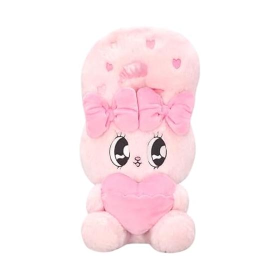 Esther Bunny Heart Pocket BIG Plush Toy Approx. 33cm (Pink)