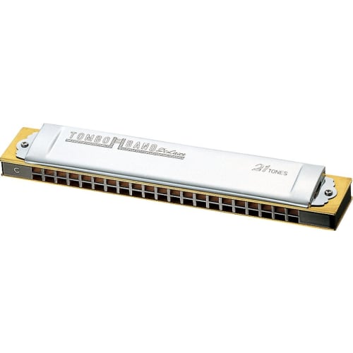 

TOMBO chromatic harmonica, F key, 21 holes, with special Tombo band, 1521
