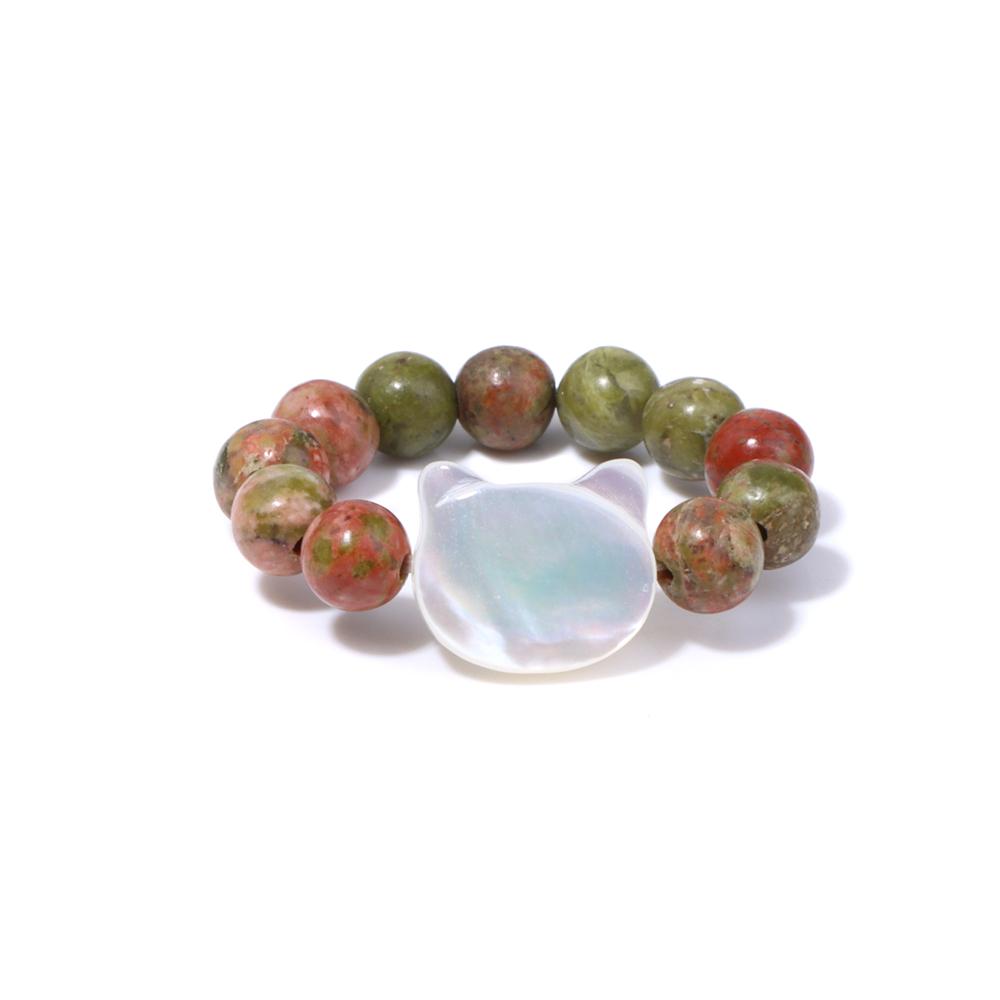 4mm Beads Rings For Women Men Trendy Cuboid Beaded Rings Chakra Healing Quartzs Finger Rings Handmade Hit Rings Jewelry Party