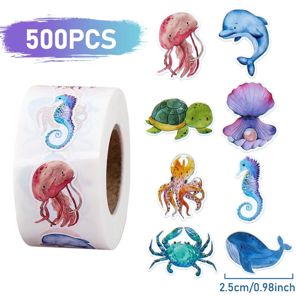 Ocean Animal Disposable Tableware Tablecloth Background Candy Bags Birthday Party Decor Kids Gift Under The Sea Party BabyShower