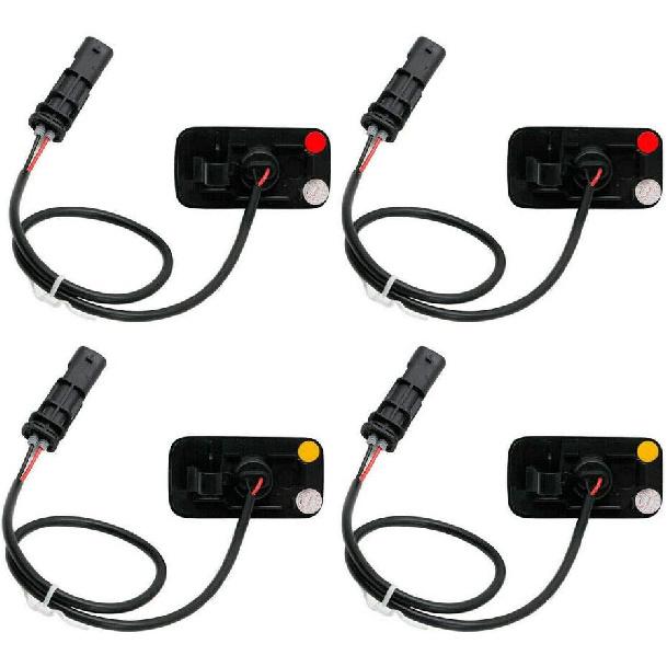 NSLUMO LED Side Marker Lights for Chevy Silverado GMC Sierra 3500 2015 2016 2017 2018 2019 2020 Smoked Lens Amber Red Rear Bed Fender Side Markers