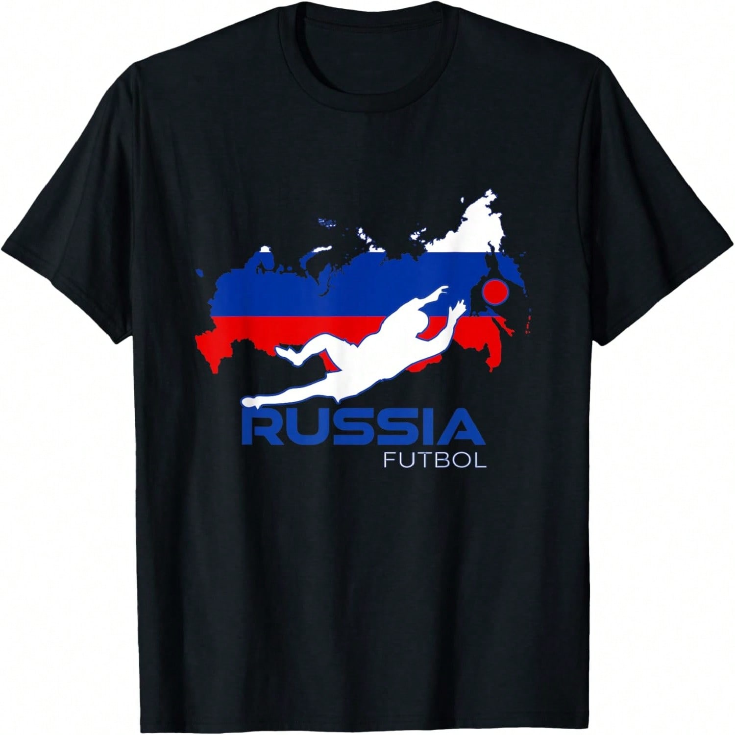 Team Russia Soccer Goalie National Flag Proud Russian Futbol T-Shirt S