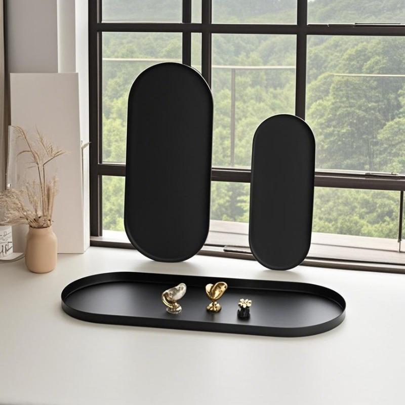 Desktop Elliptical Tray Decorative Items Entrance Decorations Aromatherapy Keys Candles Decorative Trays Jewelry Display Plate