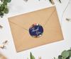 Darling Souvenir Pack Of 45 Pcs Round Chrysanthemum Floral Border Black Thank You Stickers-1.6
