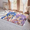 Anime L Lucky Star Floor Mat Eco  Flannel Doormat Non Slip Odorless Indoor Floor Rug Soft Short Plush Home Mat