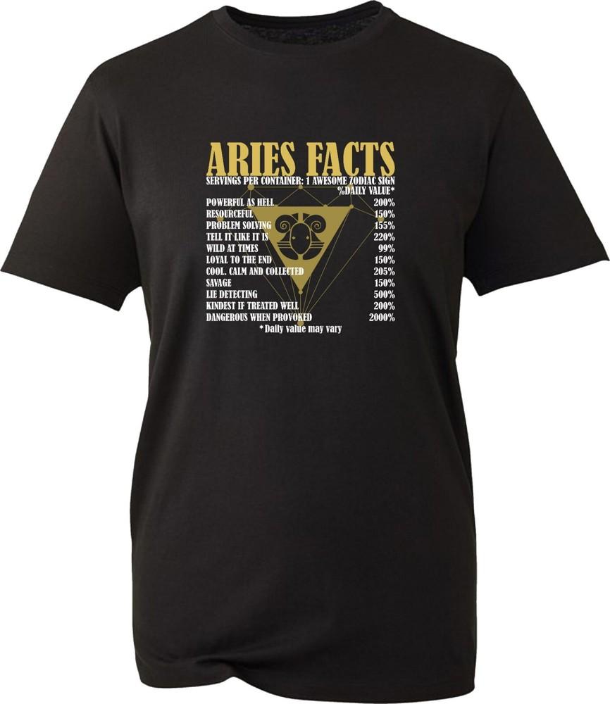 Aries Facts Horoscope Zodiac Astrological Sign Tshirt Astrology Unisex Tee Top