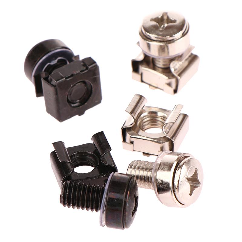 10Pcs M6 X 16Mm Rack Mount Cage Nuts, Screws And Washers For Rack Mount Server Cabinet, Rack Mount Server Shelves, Routers