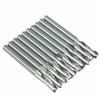 10pcs 1/8 Inch 2-Flutes Flat Nose Spiral Carbide End Mill CNC Router Bits 22mm