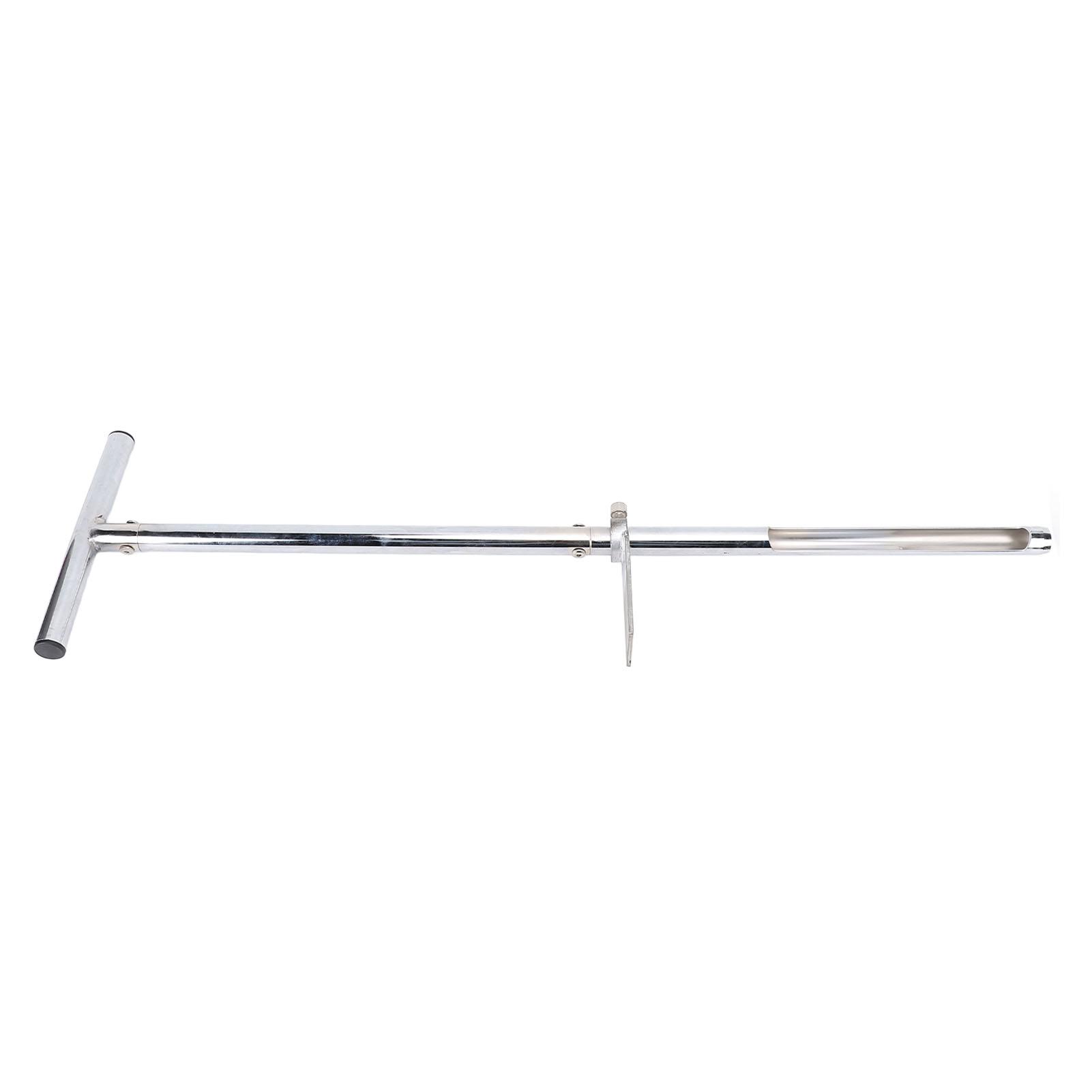 Soil Probe, Stainless Steel Soil Sample Probe, Soil Sampler with Foot Pedal and 2 Sample Bags, Soil Probe Rod for Sampling, Plant Care, Garden, Farm,