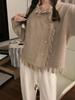 Women's Tassel Soft Knit Cardigan Coat - Slimming Design, Gentle Fashion for Spring and Autumn
