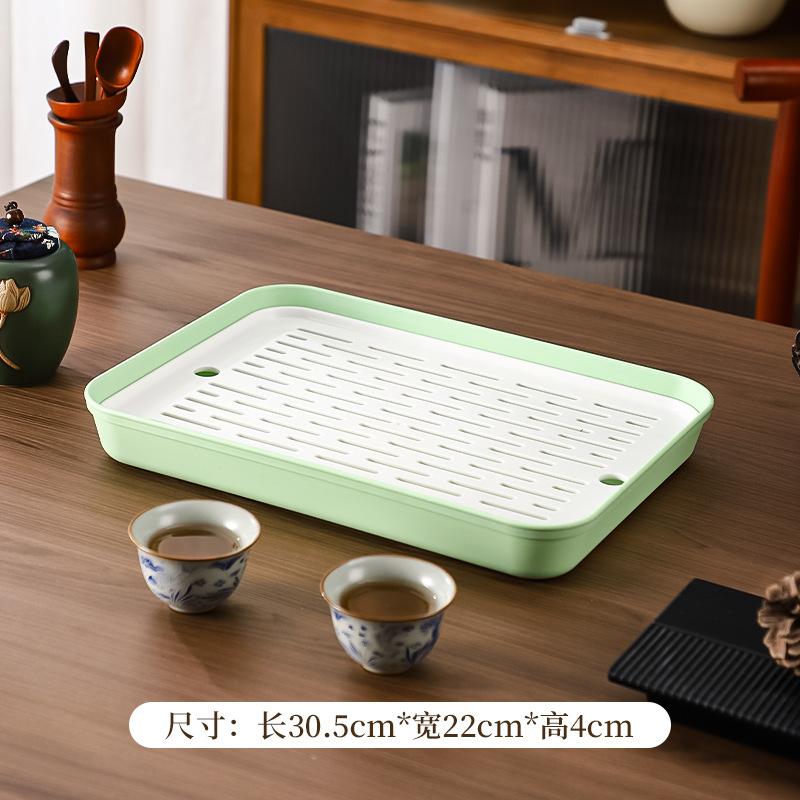 Double-layer Leaking Drain Tray Household Drain Tray Bowl and Chopsticks Tea Cup Rectangular Storage Tray