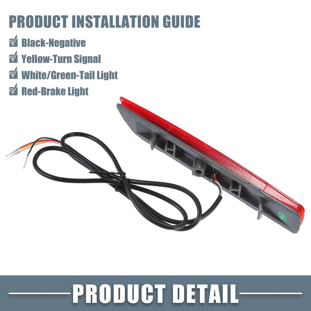 ABSOPRO LED Tail Fog and Turn Signal Lights for Nissan Sentra Plastic with Red Set of 2 Lights, Lights, (265608990B) (2020-2021), Lenses,