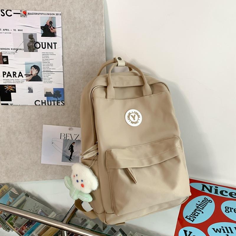 

Рюкзак для девочек, школьный рюкзак для учениц средней школы, женская модная нейлоновая сумка-тоут большой вместимости, однотонная