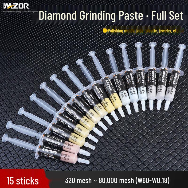 Diamond Grinding and Polishing Paste Set for Metal, Jade, and Emerald Surfaces