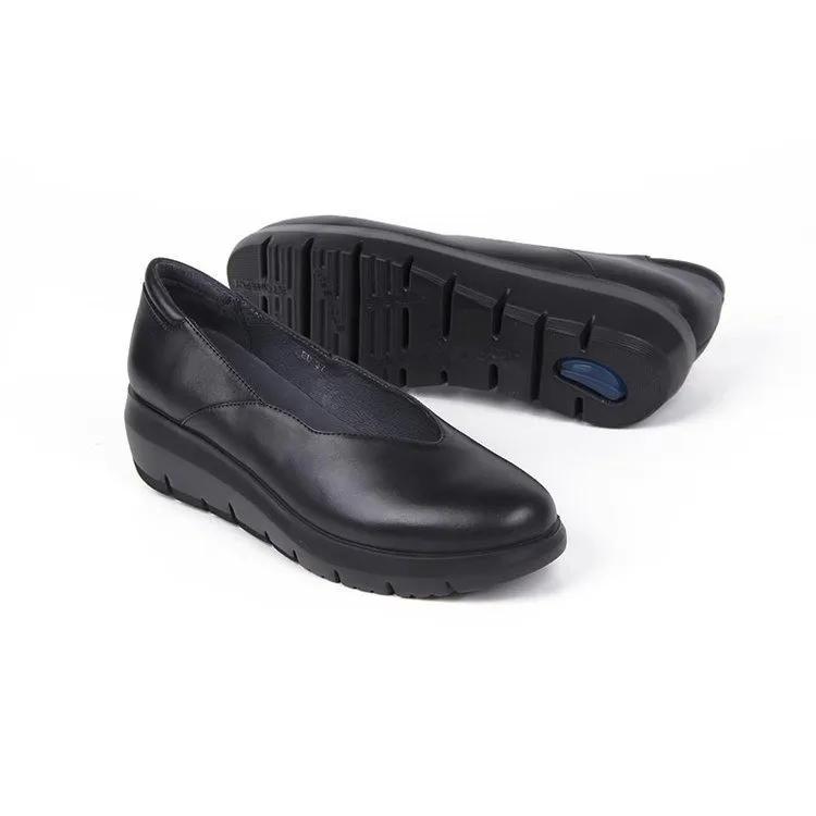 

Мода Женская Мода Клиновидный каблук Туфли-лодочки 2025 Весна Лето Легкие Платформа Лоферы Женские Мягкая подошва Комфорт Повседневная обувь Большой размер 42 35 чёрный