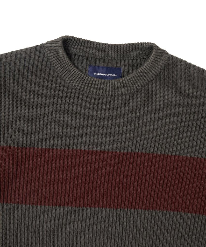 THISISNEVERTHAT Washed Block Knit Sweater Charcoal