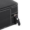 Portable PU Leather Zipper Storage Box for Watches and Jewelry, 6, 10, and 12-Digit Options