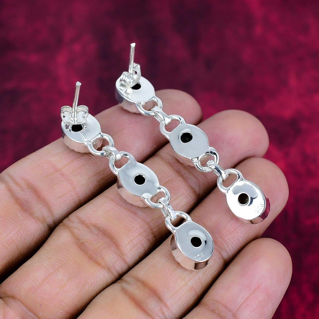 Mother Of Pearl Earrings, 925 Solid Sterling Silver Earrings Handmade Gemstone Jewelry, Gifts For Wife Brand New Earrings