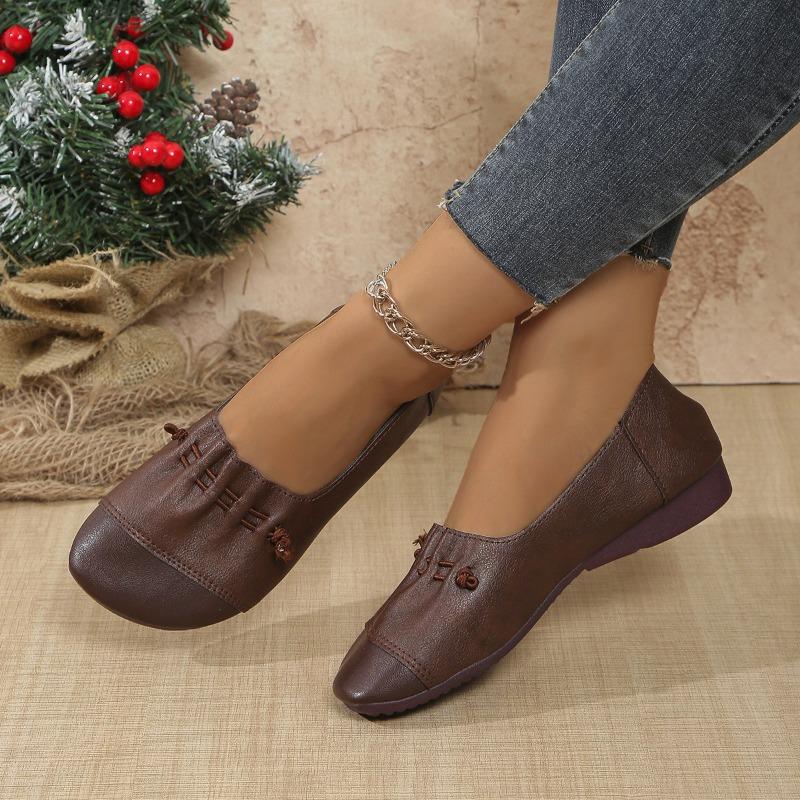 fashion 2024 new Flats women's loafers fall shallow casual pleated shoes trend comfortable walking dress sandals soft