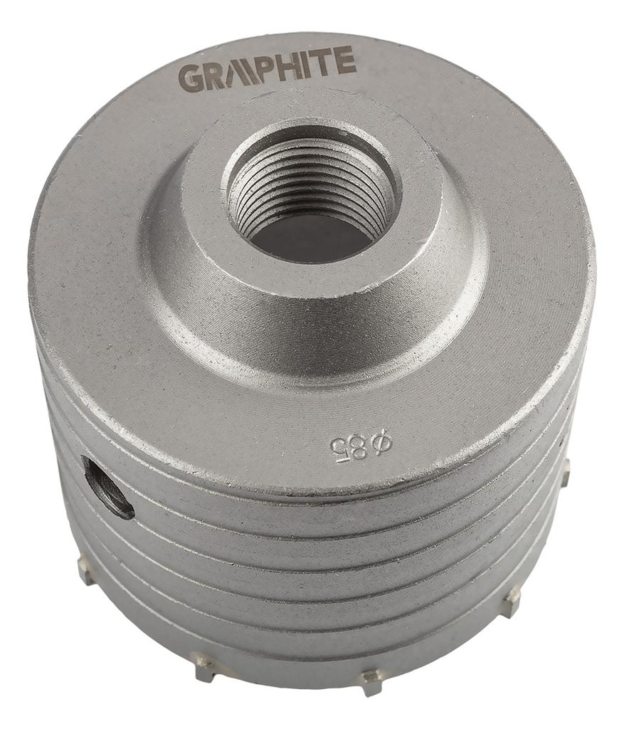 85mm carbide hole saw with SDS+ adapter and pilot drill