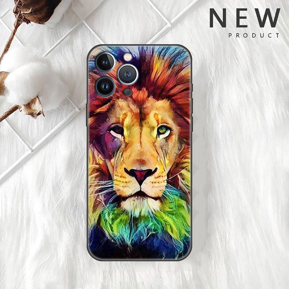 Wolf Tier Cool Tiger Hülle Für Apple iPhone 11 13 14 12 Pro Max 7 8 XR X 6 5 5S SE 2022 13ProMax Schwarzes Silikon Handy Hülle