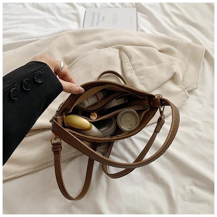 Retro Chain Bag for Women Bucket Bag Crossbody Elegant Versatile High-quality Feel Affordable Luxury New