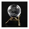 SALUDABLE Dragon Crystal Ball Healing Feng Shui Ornament Crystal Good Luck Money Luck Lucky Charms Comes with Base (Diameter 4cm)