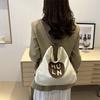 Trendy Canvas Tote Bag For College Students Stylish Large Capacity Daily Use