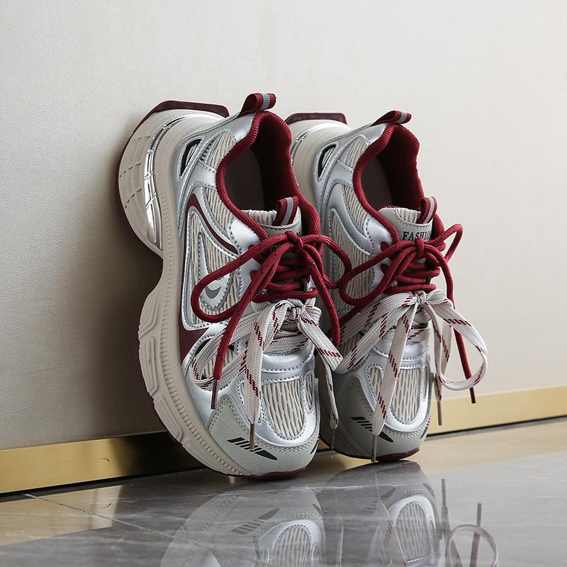 

Shoes Women s Spring and Autumn New Thick-soled Versatile Lightweight Height-increasing Small Casual Sneakers 40 красный