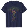 Zabawna grafika DNA Drzewa Życia Geek 100% bawełna T-shirty Męska Damska Moda Casualowy T-shirt Luźny Oversize Streetwear T-shirt