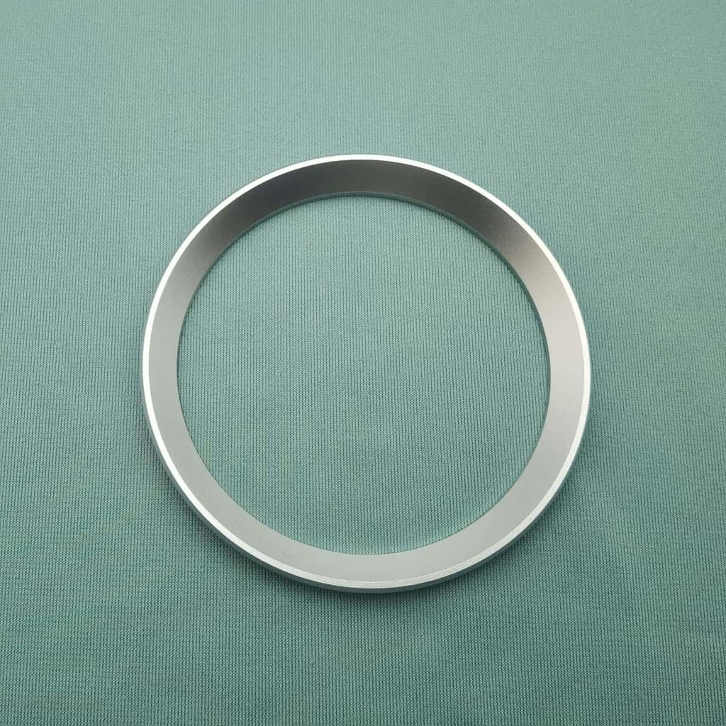 1Pc 3D Aluminum Car Steering Wheel Front Rear Black Emblem Badge Surrounding Ring Sticker for 45mm Logo/74mm Logo/82mm Logo