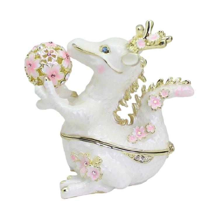 

Beautiful Floral Dragon Designs Enamel Jewelry Organizers For Small Accessories 1