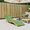 Vidaxl Sun Lounger Cushion, Leaf Pattern, Oxford Fabric