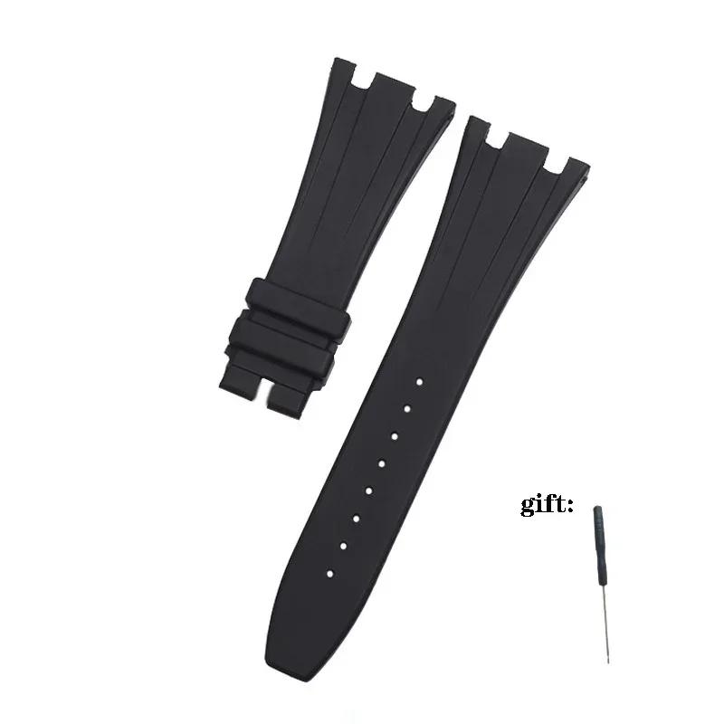 

Silicone Rubber Watch Strap Watchband For AP 15400 15202 15500 15703 26470SO Royal Oak Offshore Men Sports Watch Bracelet 28mm 28mm
