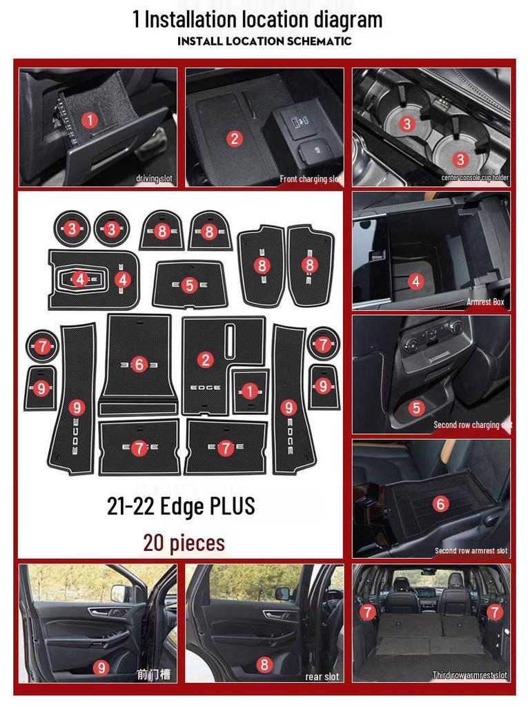 21-22 Edge PLUS Podkładka do gniazda drzwiowego i uchwyt na kubek Dekoracja wnętrza