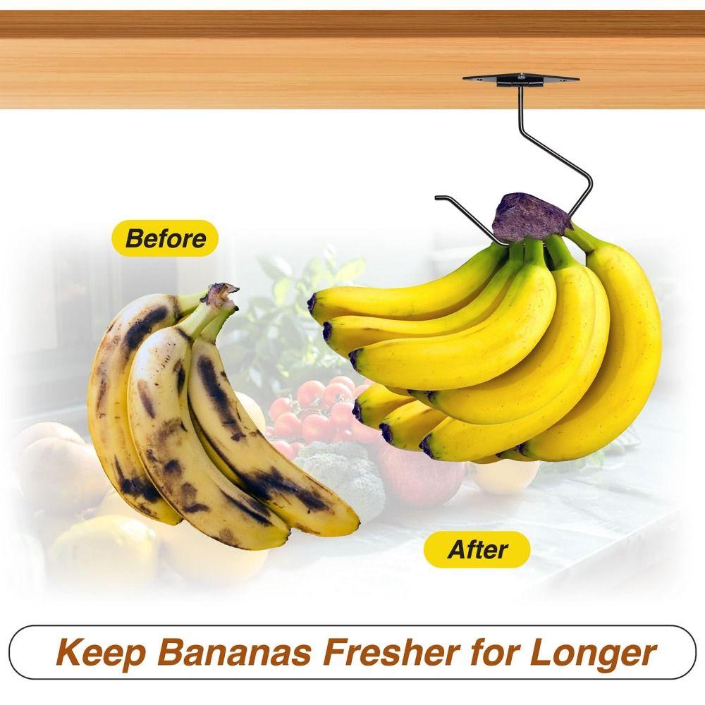 180° Drehung Obstlagerregal Unter Schrank Bananenhalter Neuer Bananenhaken Küchenzubehör