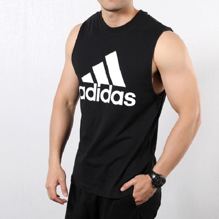 Adidas Tank Tops Men's Black Moderate Straight Fit DT9936