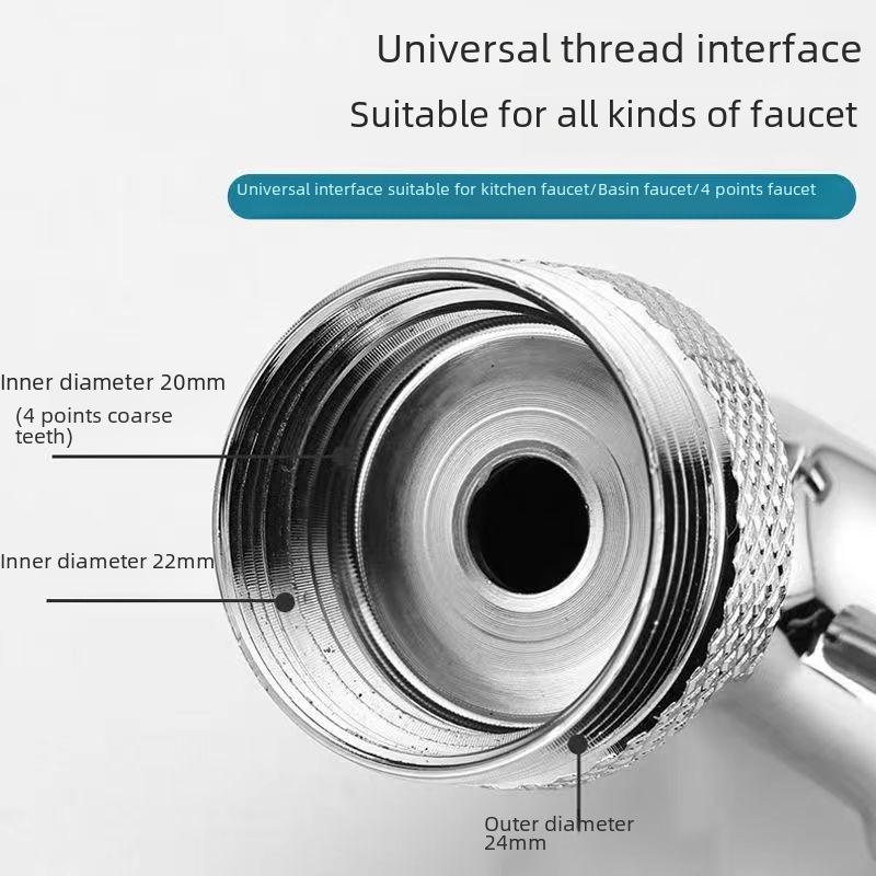 Barbotator universal pentru robinet cu braț robotizat cu duză rotativă de 1080 de grade pentru chiuvetă de baie rezistentă la stropire.