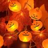 Halloween Pumpkin String Lights 3D Pumpkin Lantern Battery Powered LED Fairy Lights for Party Holiday Horror Atmosphere Decor