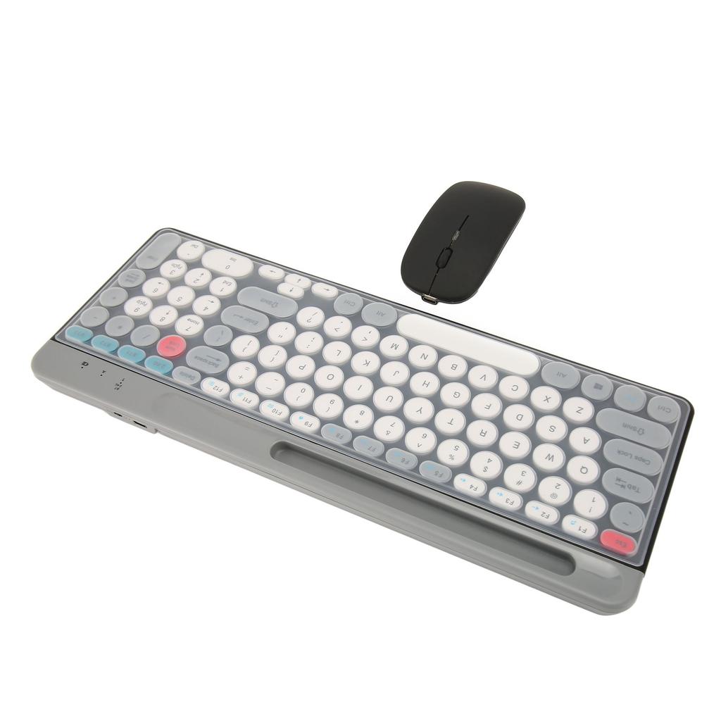Wireless Keyboard Mouse Set Rechargeable Retro   2.4G Wireless   Keyboard Mouse Set
