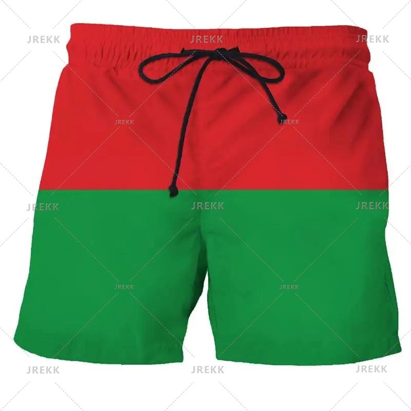 Sommer Herren Badehose Spanien Flagge Print Surfen Board Strandshorts Neue Mode Übergroße Badehosen Sportbekleidung Slips Boy Short Pants