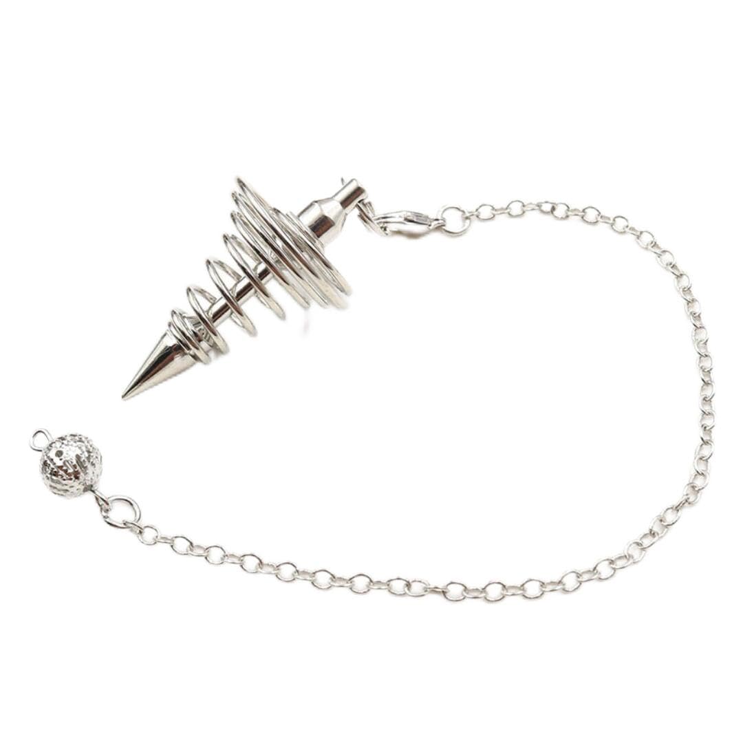 

[Sedona Magic] Spiral Pendulum (Silver) Energy Work Large Pendulum Remote Searching Mineral Vein Divination Water Source Search Divination and