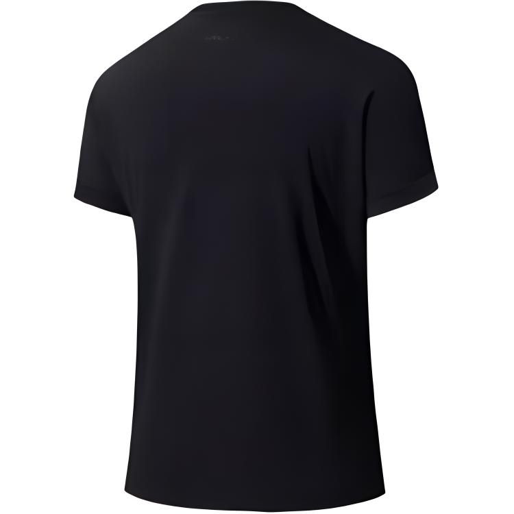 Anta Champion All-Weather Series Solid Color Versatile Comfortable Simple Short Sleeve Regular T-Shirt Women Tops Black 162520102-3