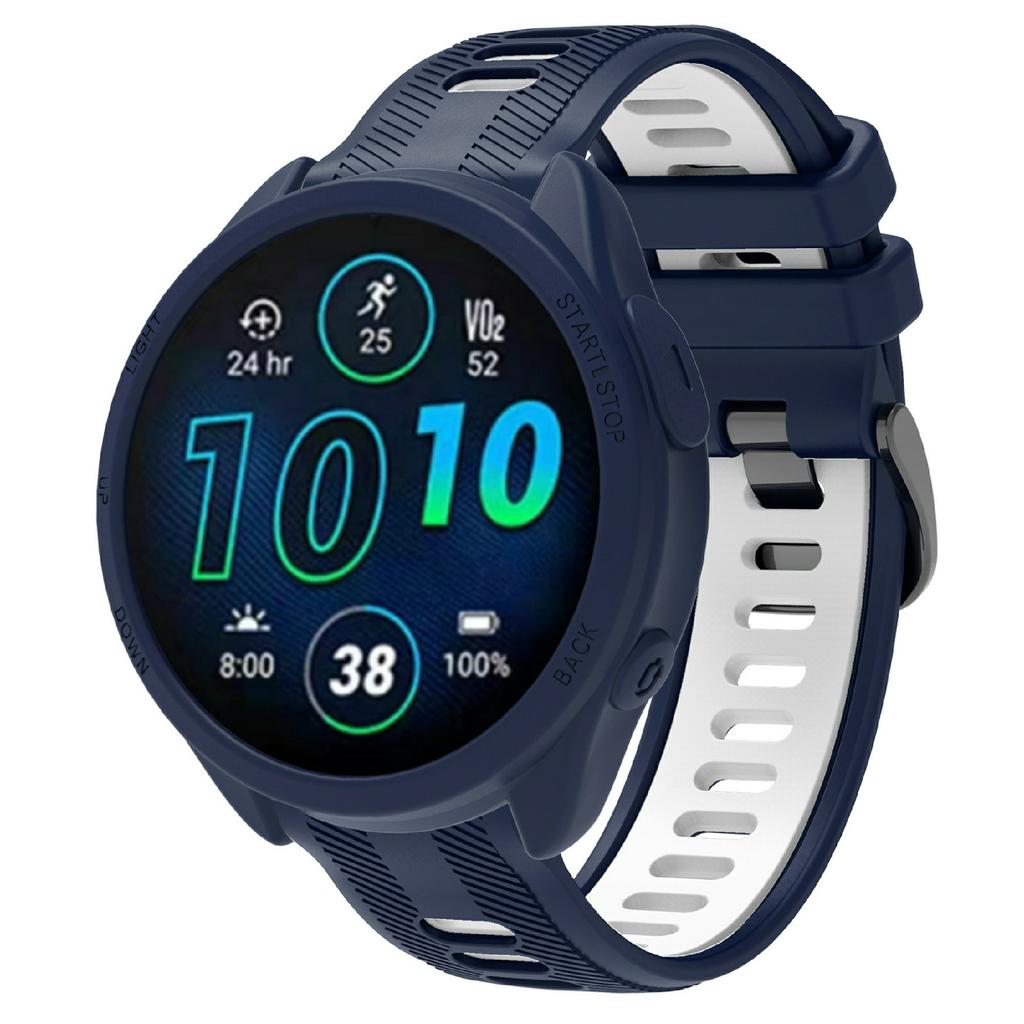 For Garmin Forerunner 965 Watch Case Soft Silicone Hollow Watch Frame Cover