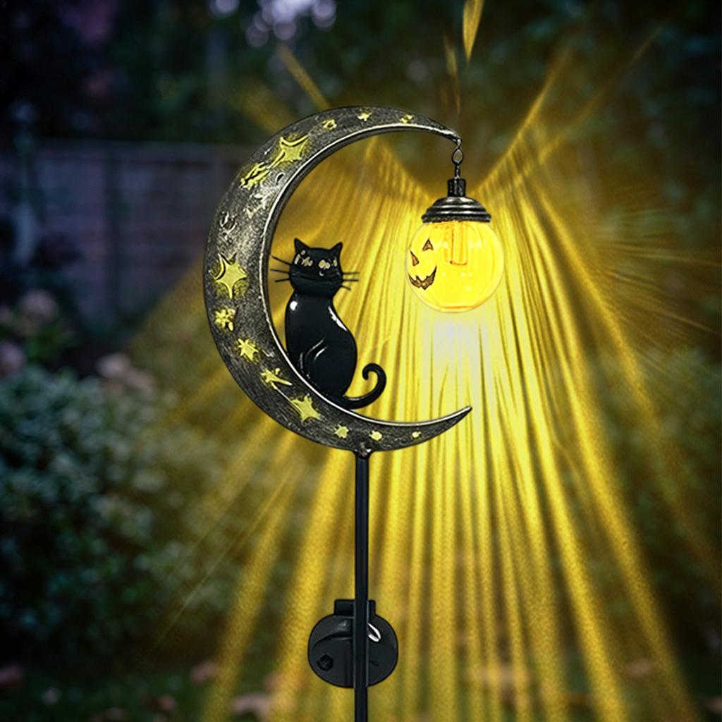 Halloween Gartenstablicht mit Kürbis-Mond-Design für Außendekoration
